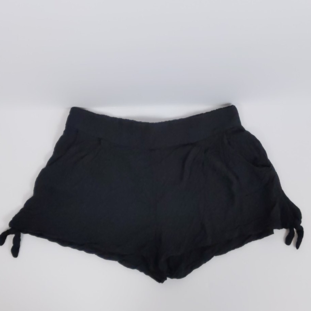Free People Tie Sides Pull On Shorts In Black